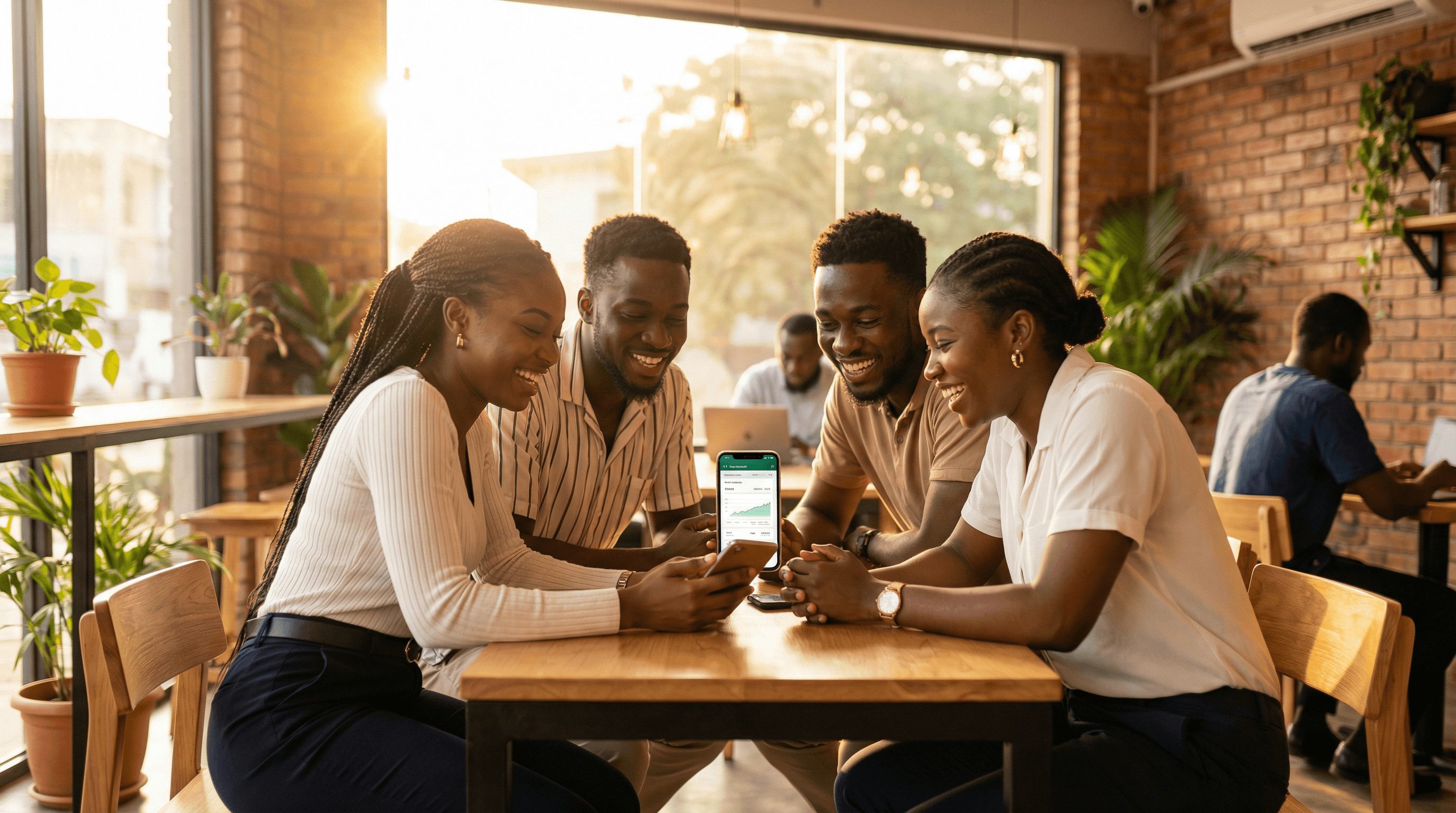 Friends saving together with JuliSmart Susu